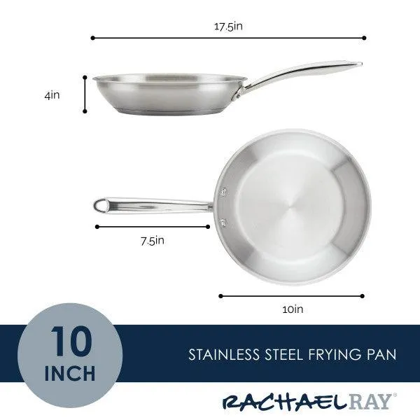 10-Inch Professional Stainless Steel Induction Frying Pan