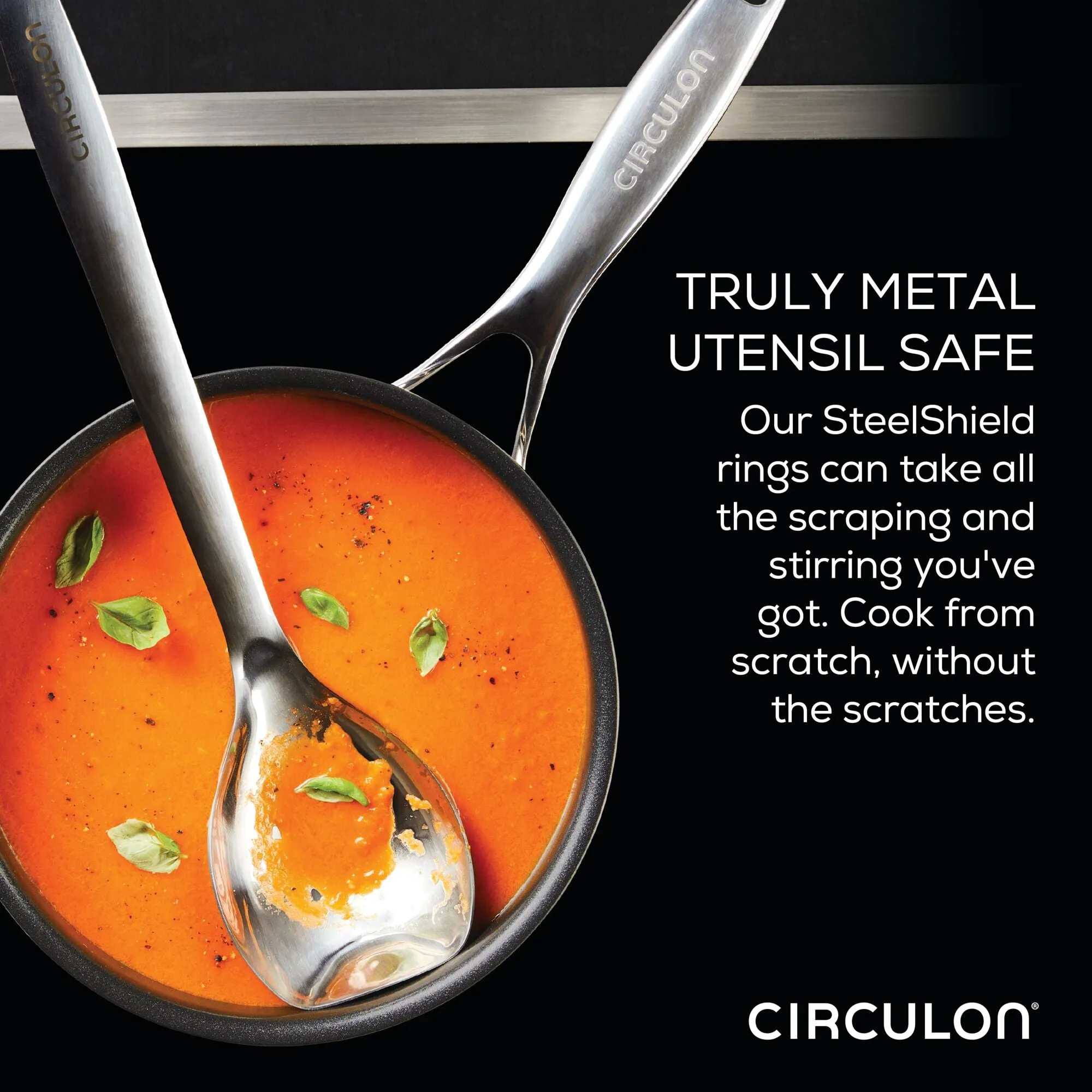 10-Piece Stainless Steel Cookware Set with 2-Piece Bonus Utensil Set