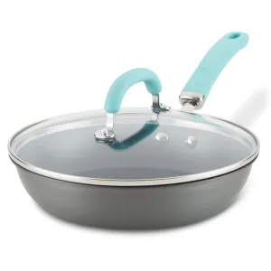 10.25-Inch Create Delicious Hard Anodized Nonstick Induction Covered Deep Frying Pan