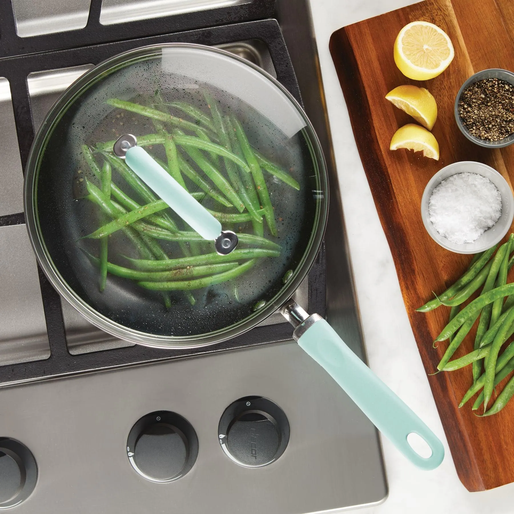 10.25-Inch Create Delicious Hard Anodized Nonstick Induction Covered Deep Frying Pan
