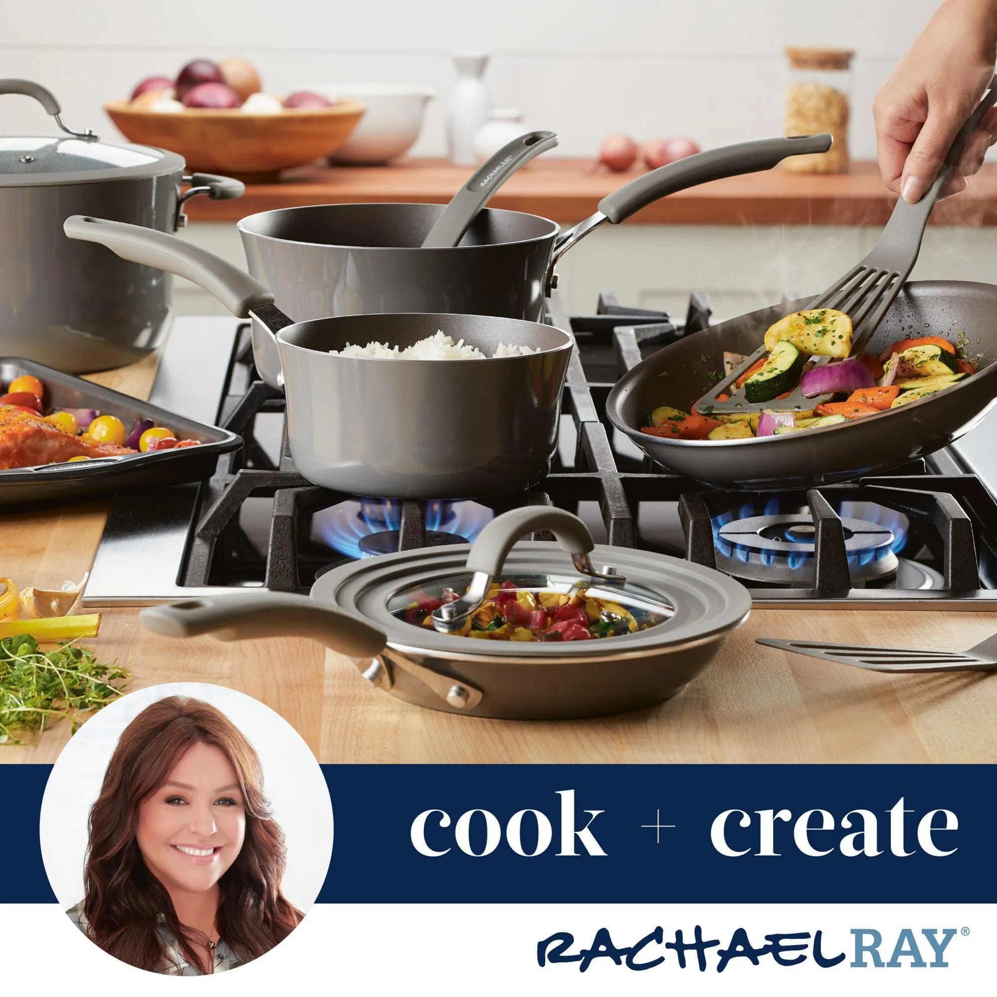 10.5-Inch Cook   Create Nonstick Open Stir Fry