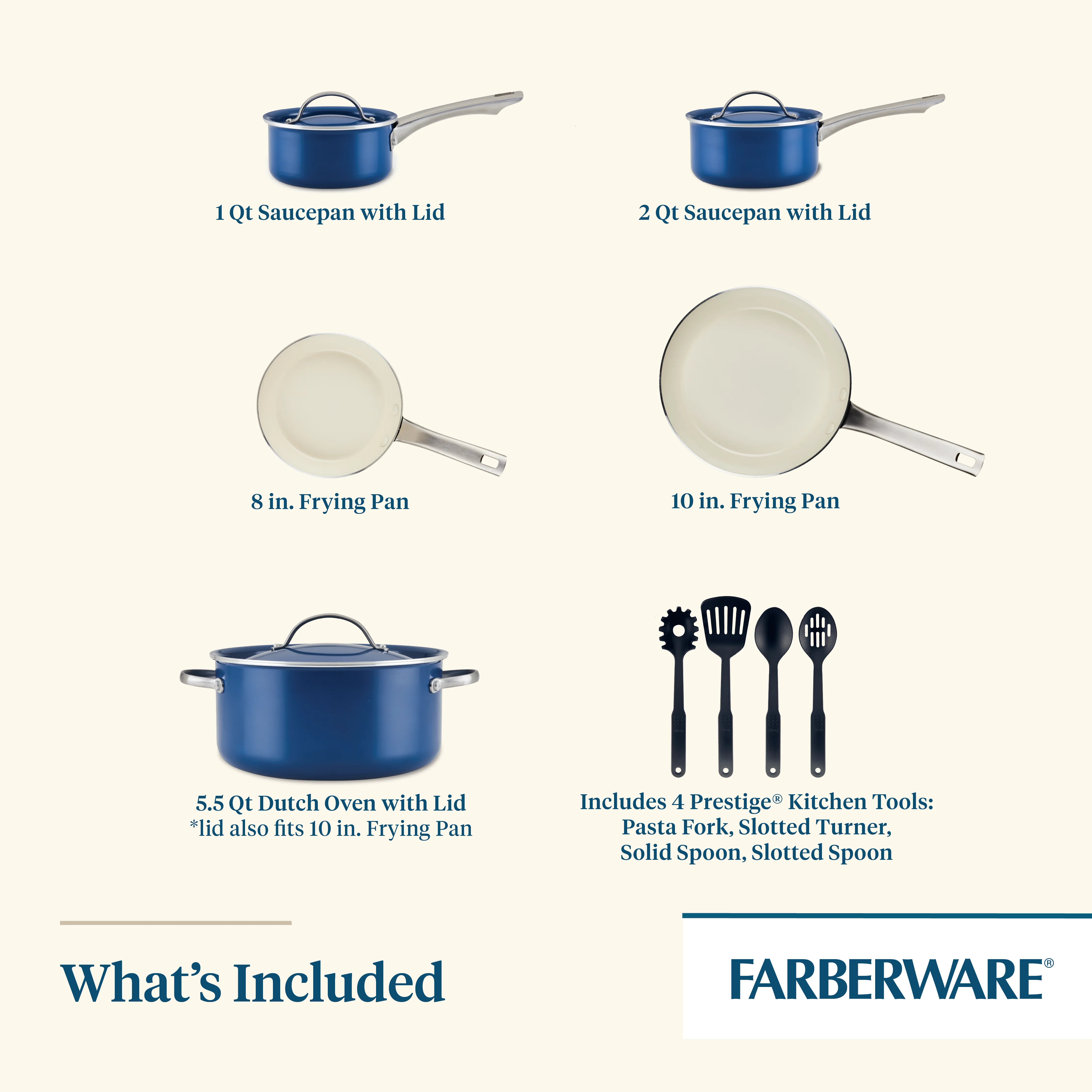 12 Piece Ceramic Nonstick Cookware Set