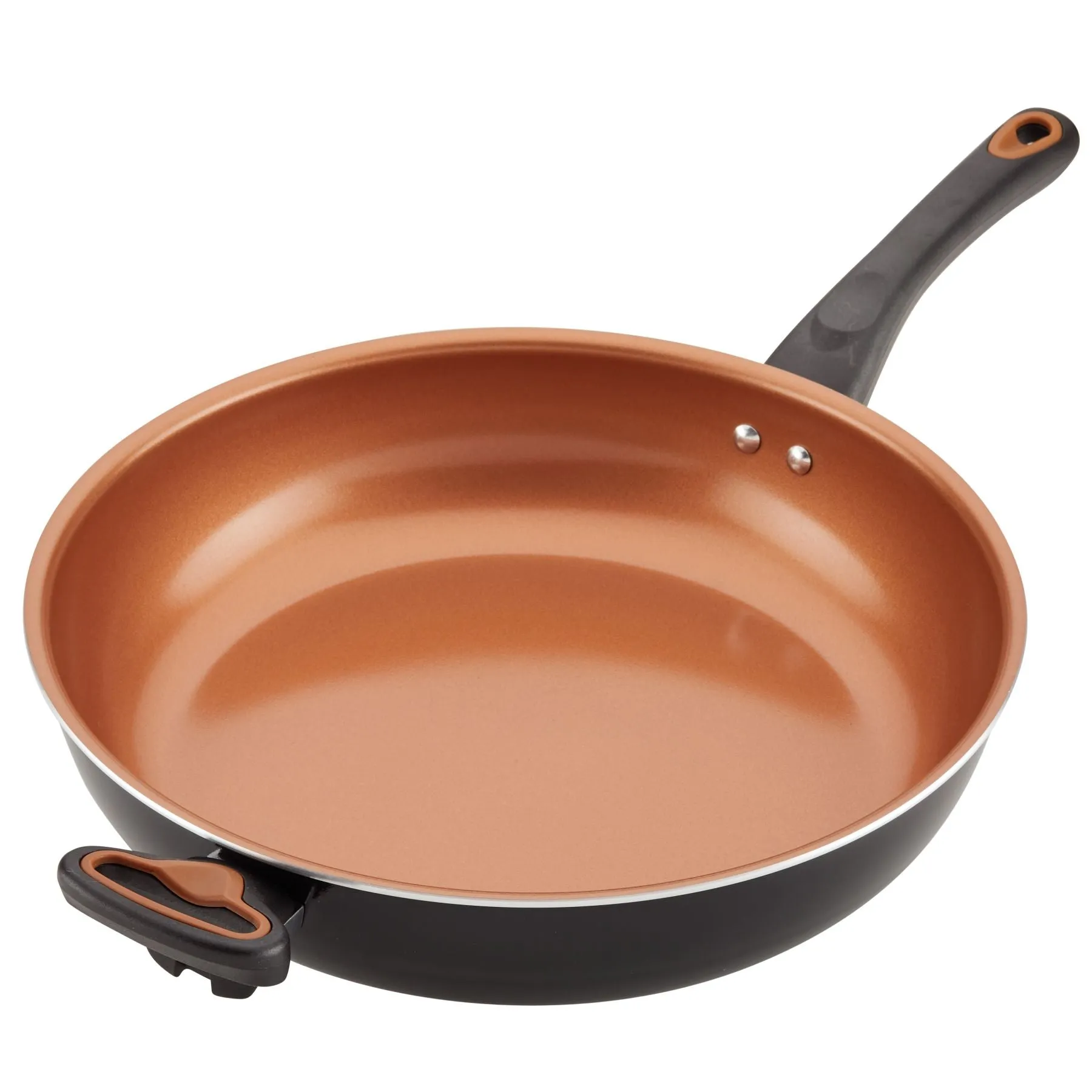 12.5-Inch Copper Ceramic Nonstick Deep Frying Pan