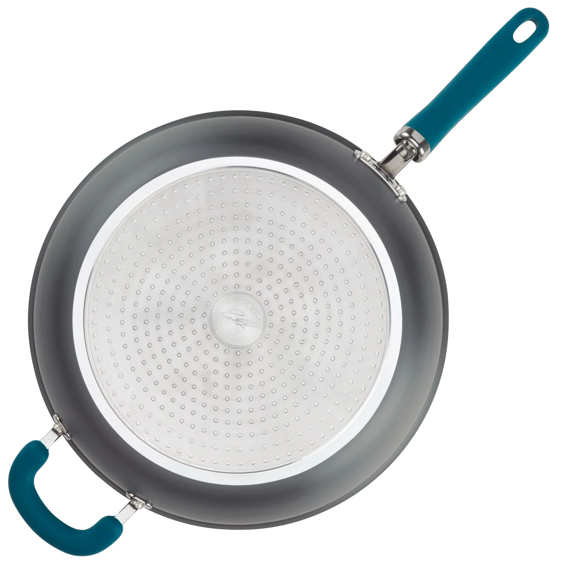 12.5-Inch Create Delicious Anodized Nonstick Induction Deep Frying Pan with Helper Handle