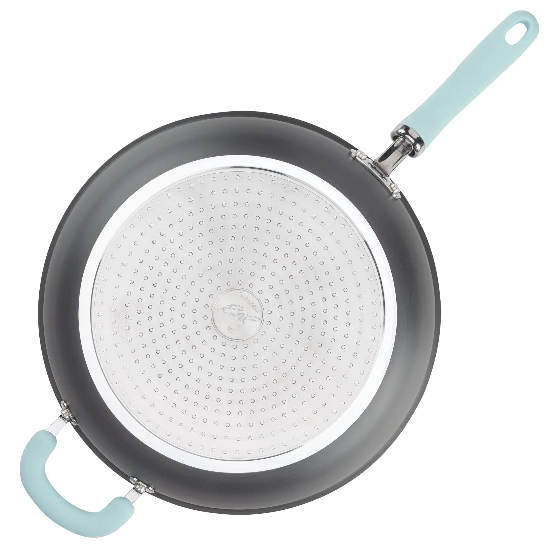 12.5-Inch Create Delicious Anodized Nonstick Induction Deep Frying Pan with Helper Handle