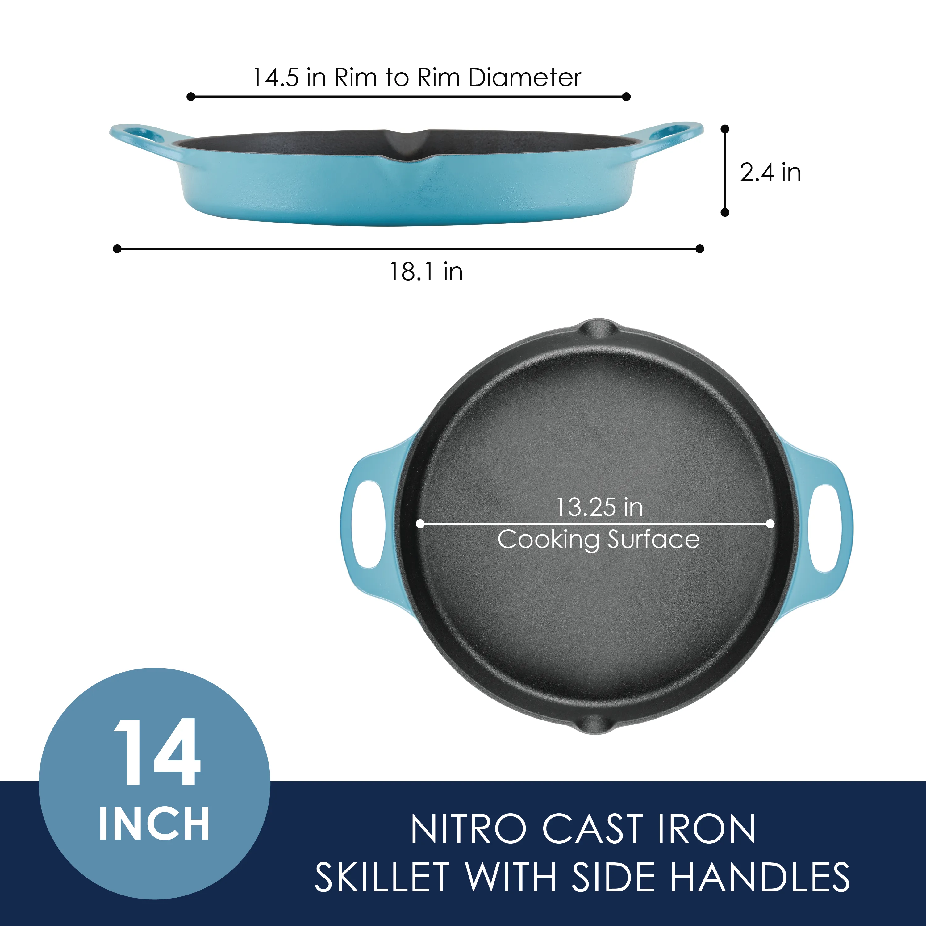 14-Inch NITRO Cast Iron Skillet