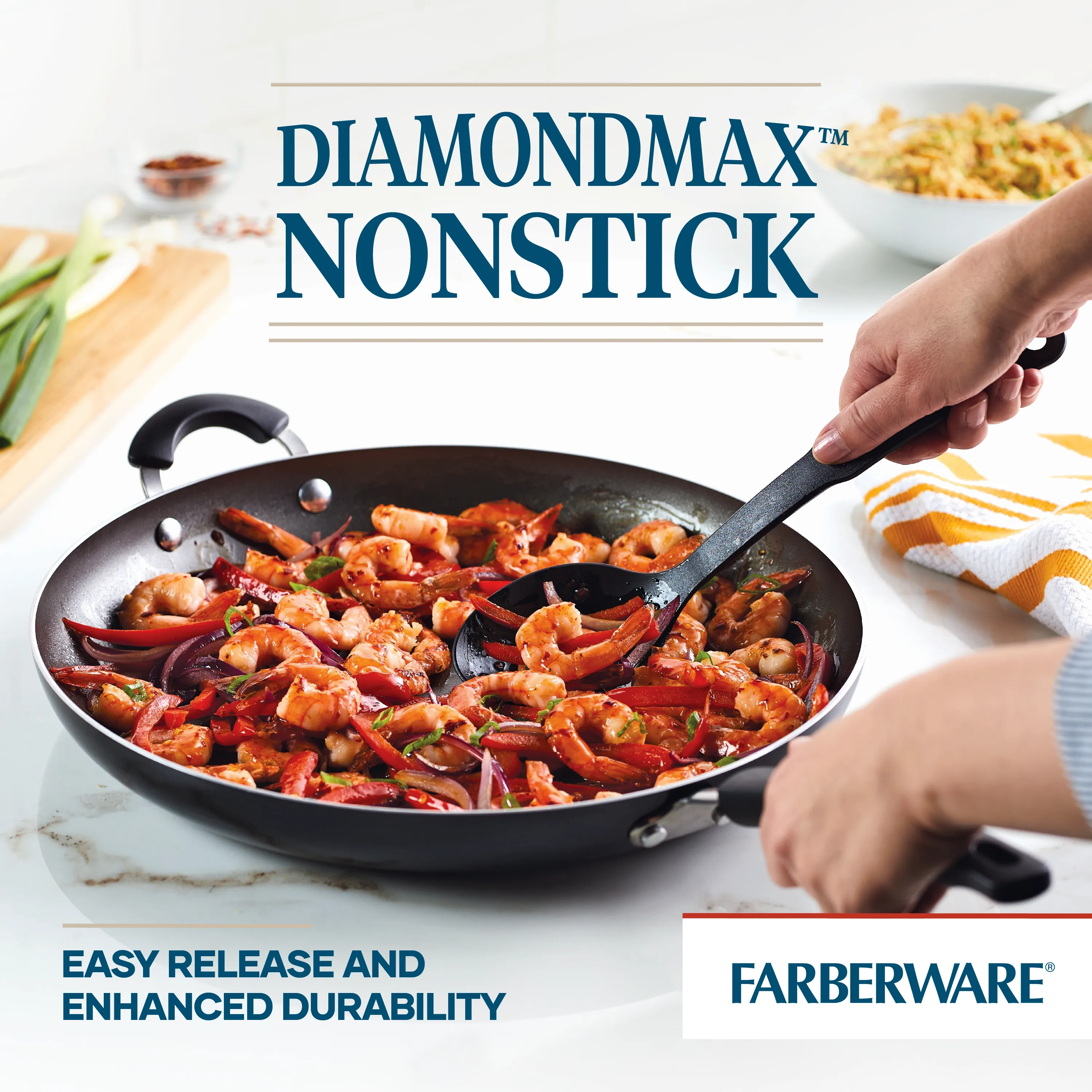 14-Inch Nonstick Frying Pan with Helper Handle