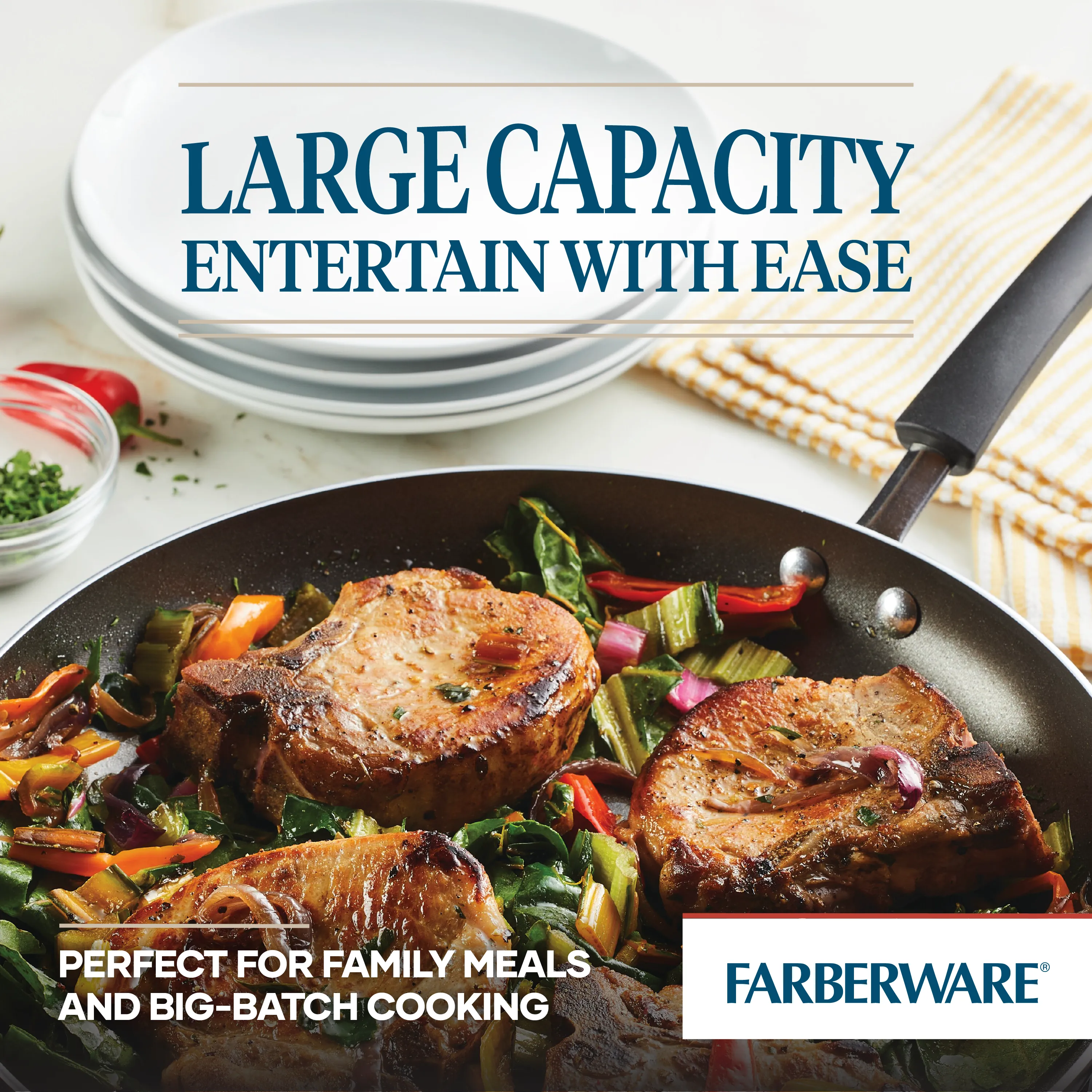14-Inch Nonstick Frying Pan with Helper Handle