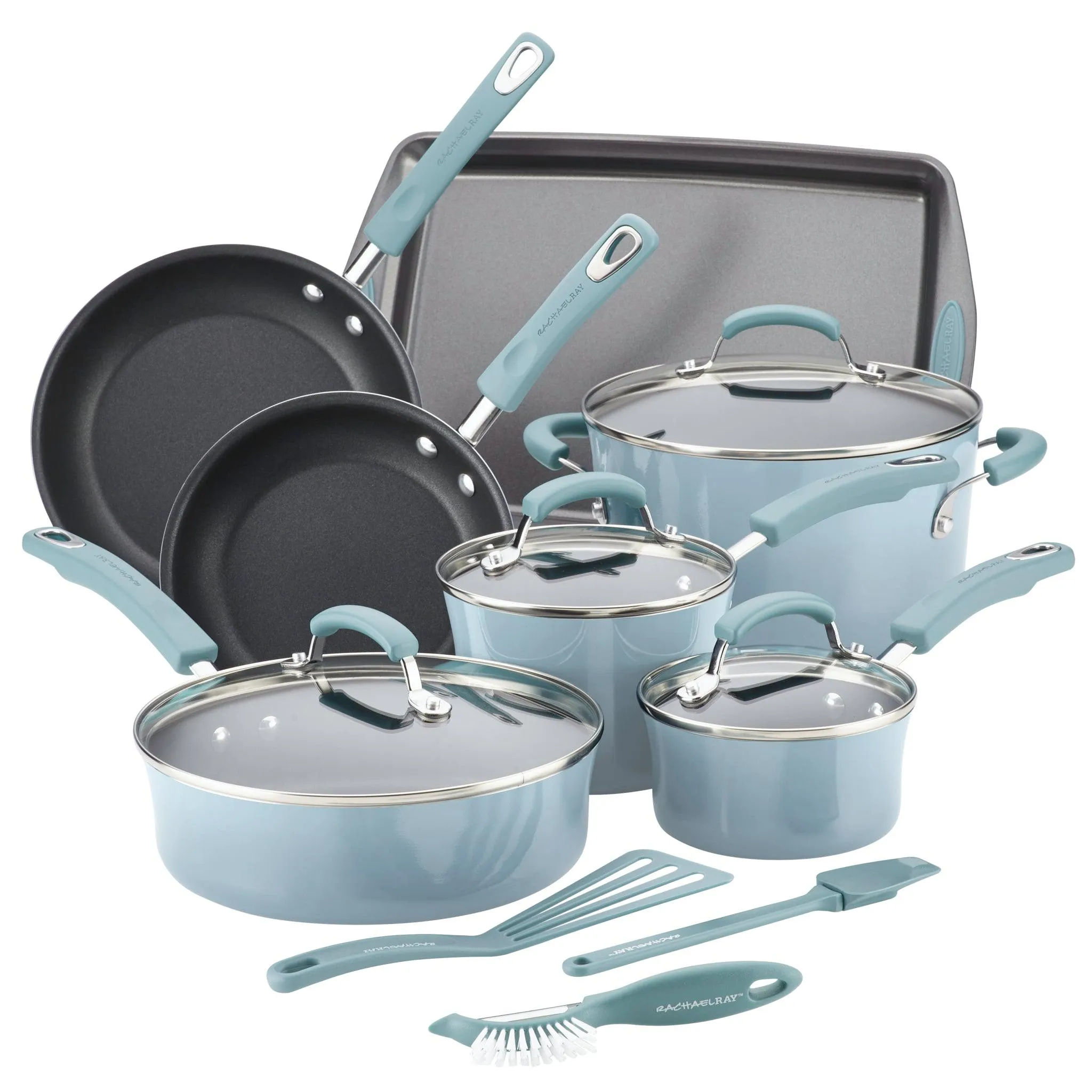 14-Piece Classic Brights Nonstick Cookware Set