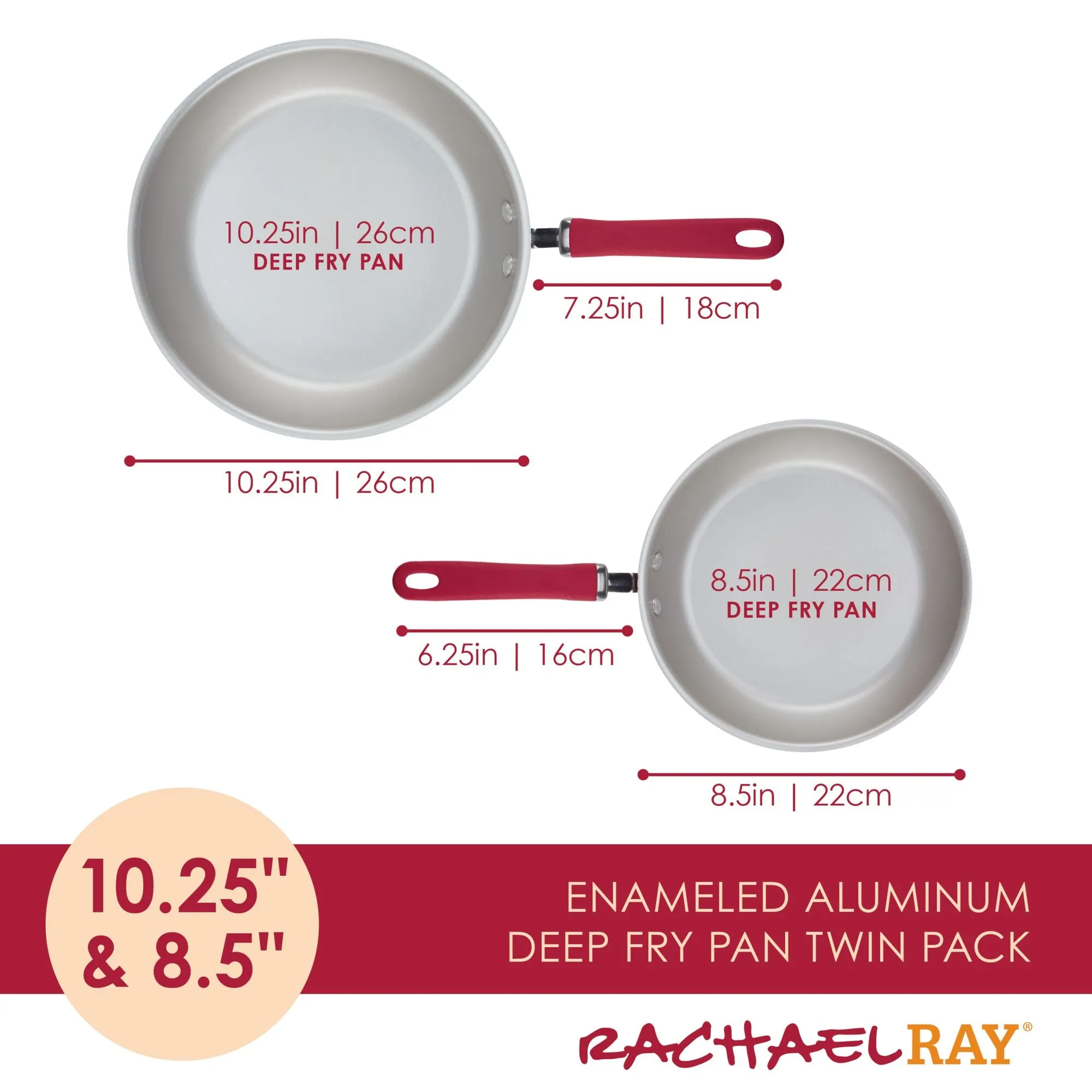 2-Piece Create Delicious Nonstick Induction Frying Pan Set