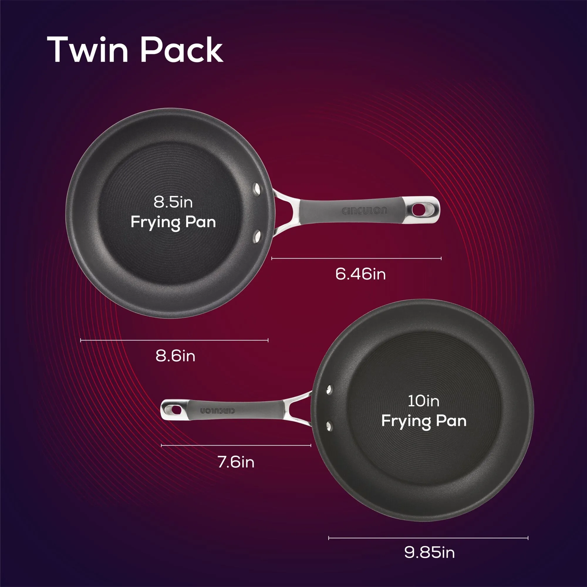 2-Piece Nonstick Frying Pan Set