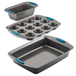 3-Piece Nonstick Muffin, Loaf, and Cake Pan Set