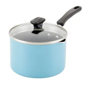 3-Quart Nonstick Saucepan with Straining Lid