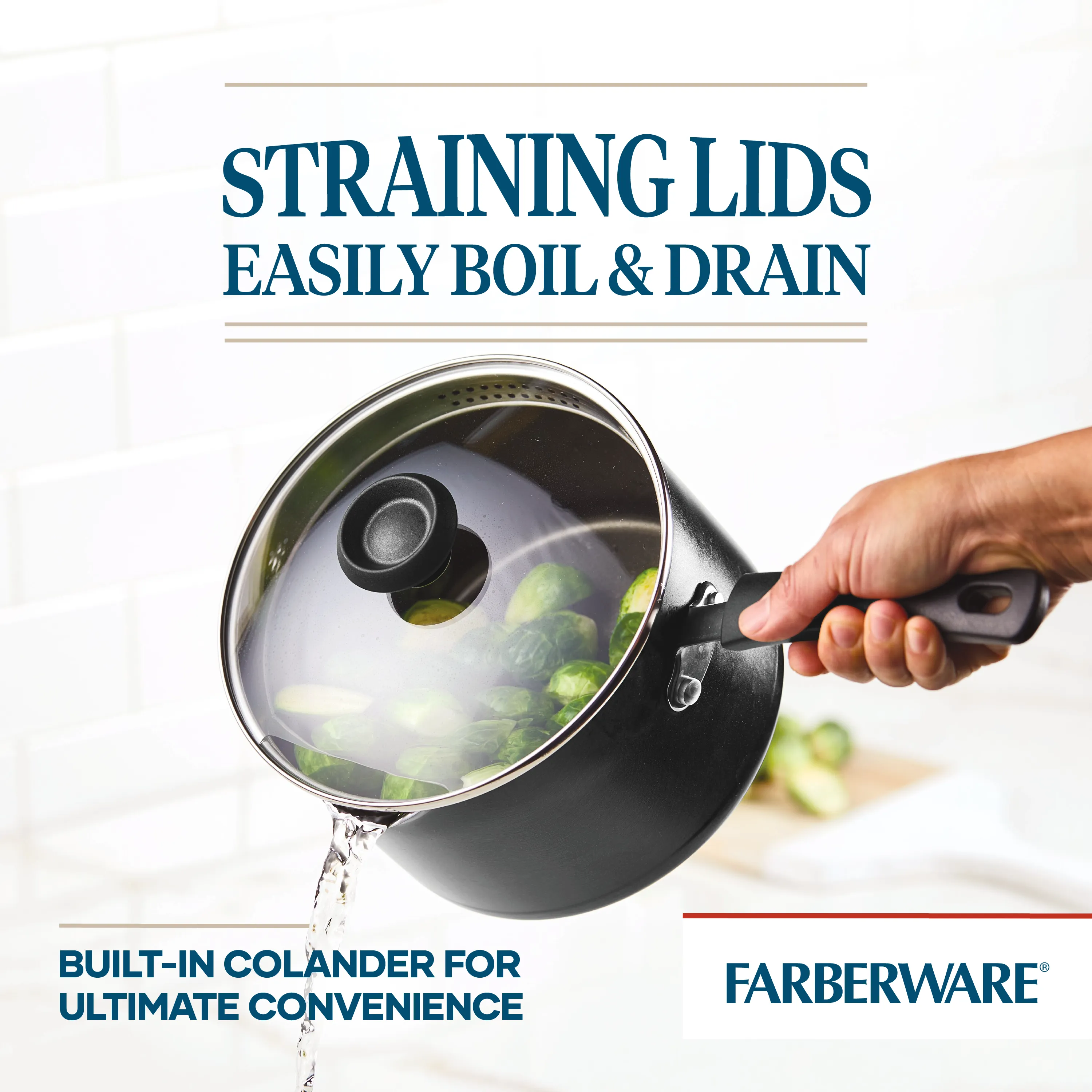 3-Quart Nonstick Straining Saucepan