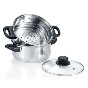 3 Quart Stainless Steel 3 Piece Steamer