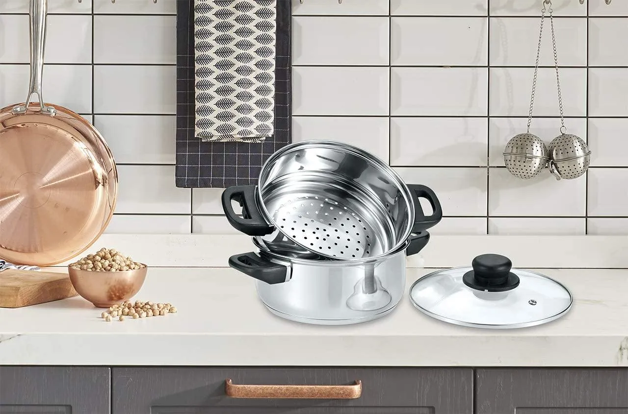 3 Quart Stainless Steel 3 Piece Steamer