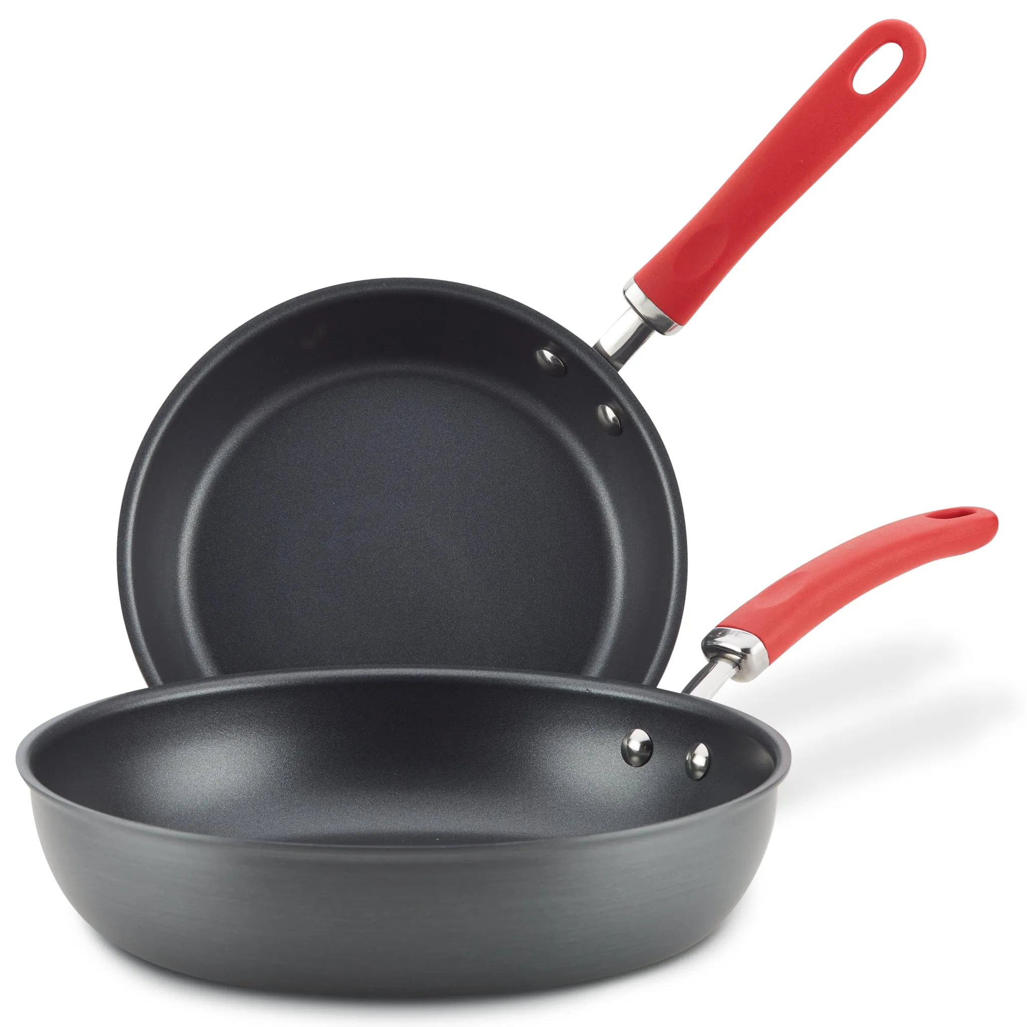 9.5-Inch and 11.75-Inch Create Delicious Hard Anodized Nonstick Induction Frying Pan Set
