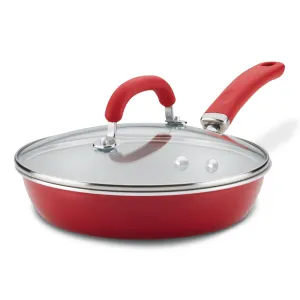 9.5-Inch Create Delicious Nonstick Induction Covered Deep Frying Pan