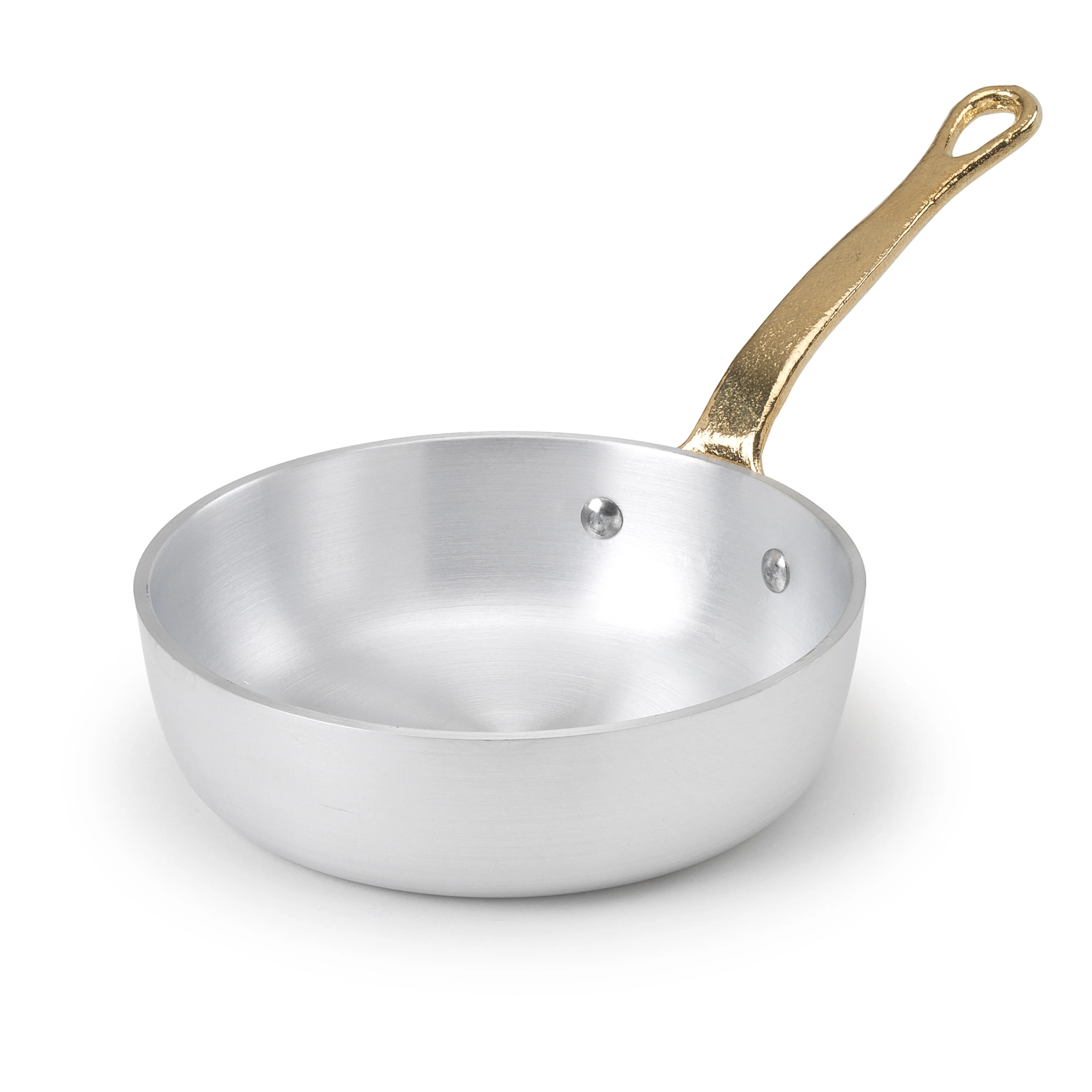 Agnelli 1932 Series Aluminum Mini Fry Pan With Brass Handle, 14.7-Oz