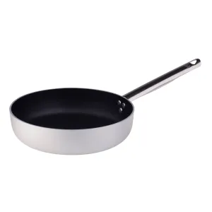Agnelli Aluminum 5mm Nonstick Deep Straight Fry Pan With Stainless Steel Handle, 14.1-Inches