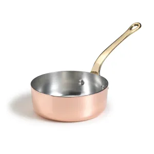 Agnelli Copper Mini Saute Pan With Brass Handle, 2.4-Oz
