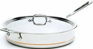 All-Clad 6403 SS 3-Qt Copper Core 5-Ply Saute Pan with Lid.