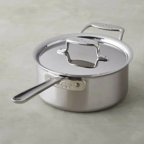 All-Clad BD55203 D5 Brushed 18/10 SS 5-Ply Bonded 3-qt sauce Pan with Lid