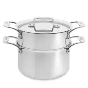 All-Clad D5 Polished 18/10 SS 5-Ply 3-Qt.Casserole with Steamer Insert and Lid