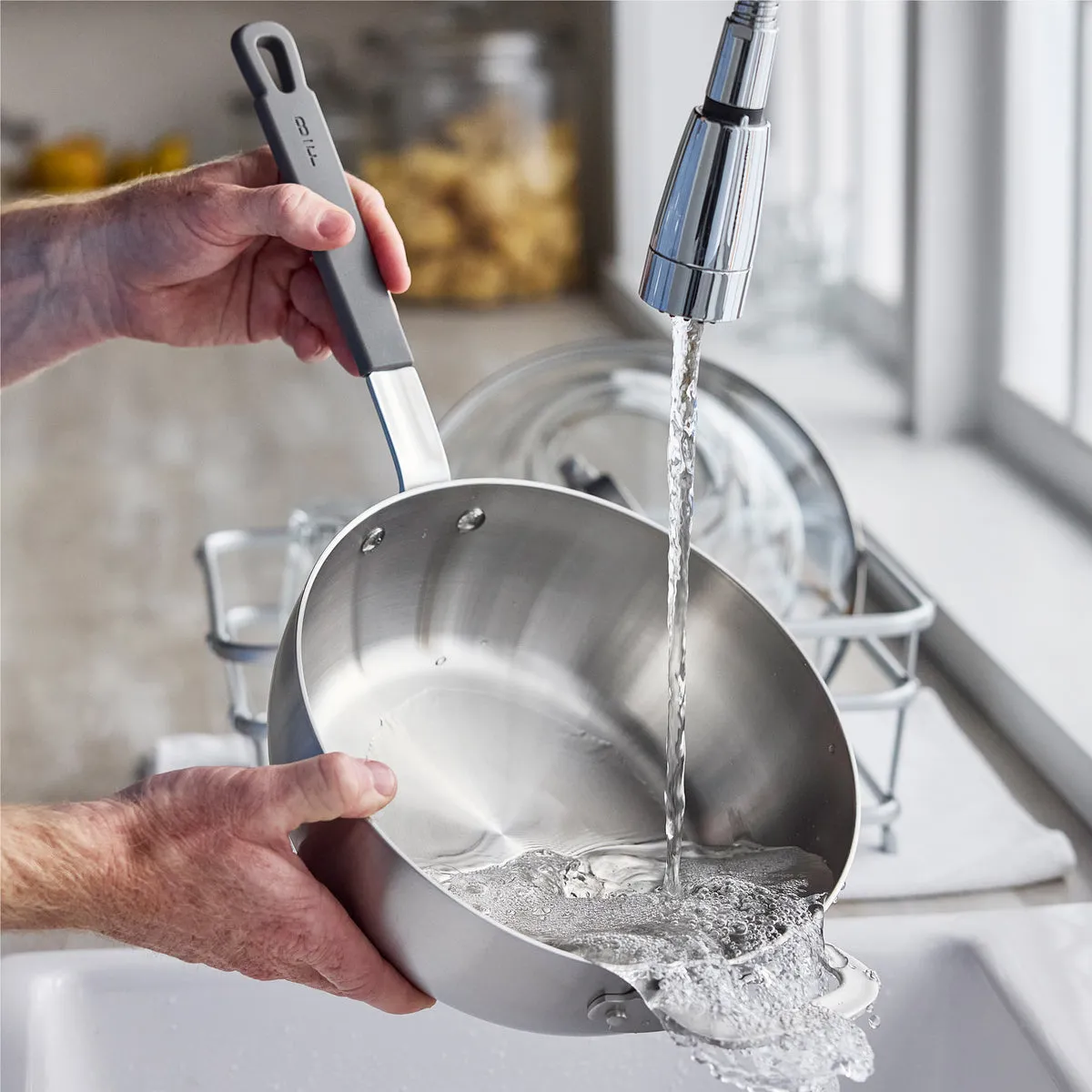Bobby Flay by GreenPan 3.57-Quart Stainless Steel Chef's Pan with Lid