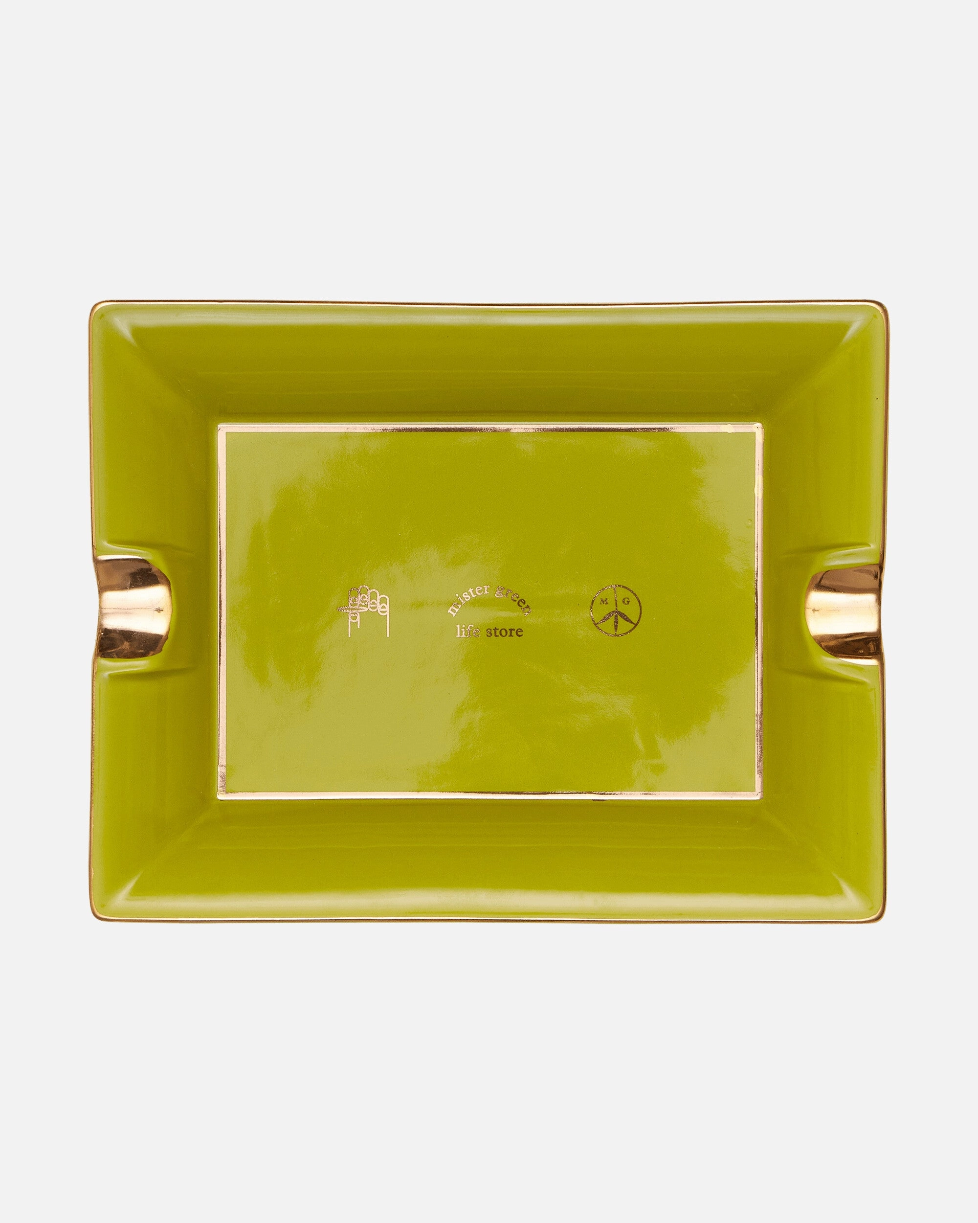 Ceramic Logo Ashtray Green