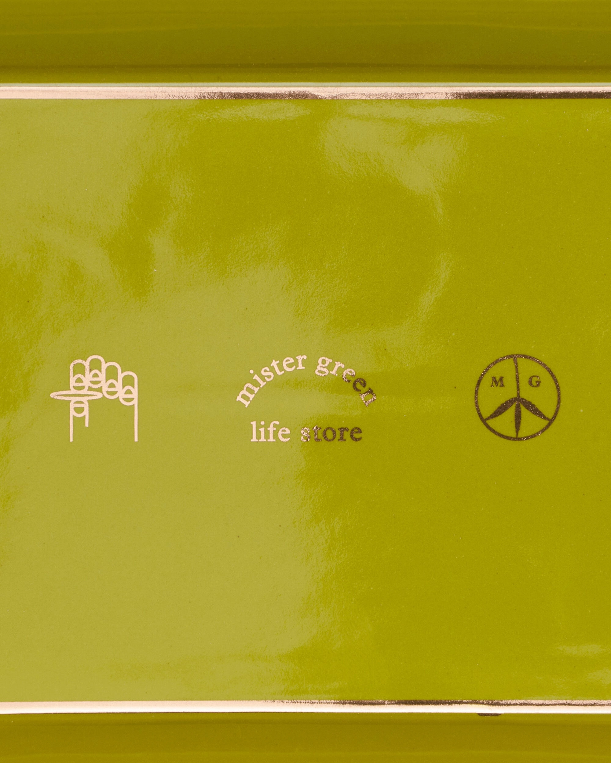 Ceramic Logo Ashtray Green