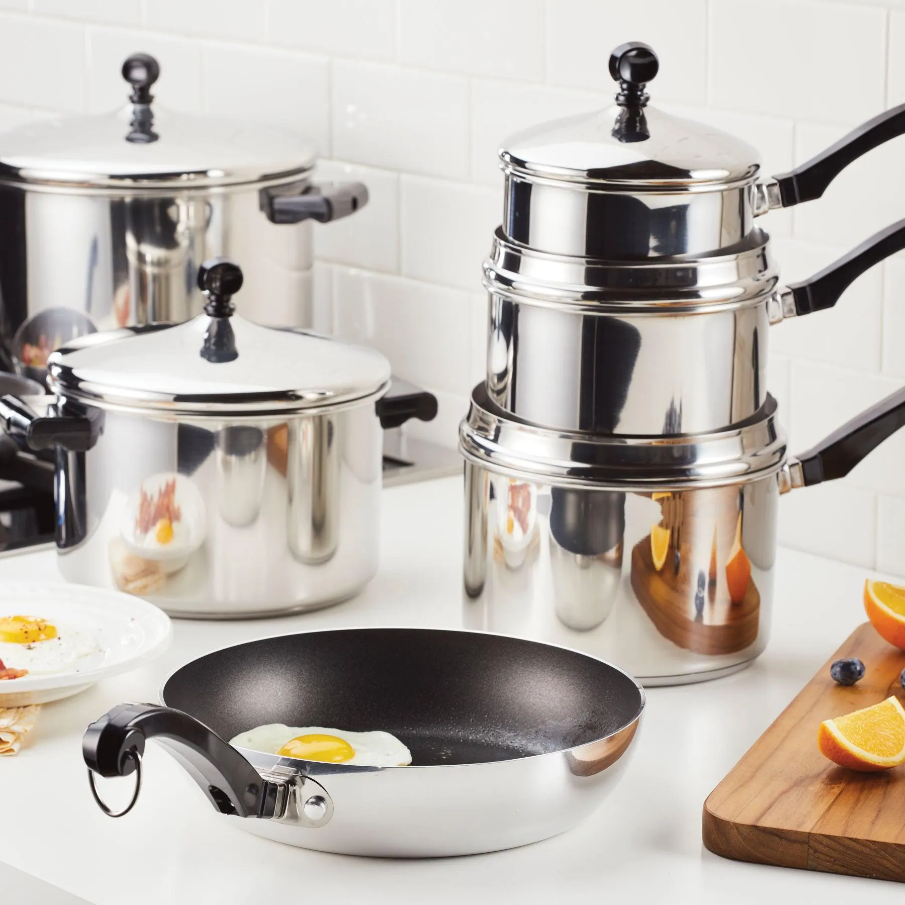 Classic Series Stainless Steel 15-Piece Cookware Set