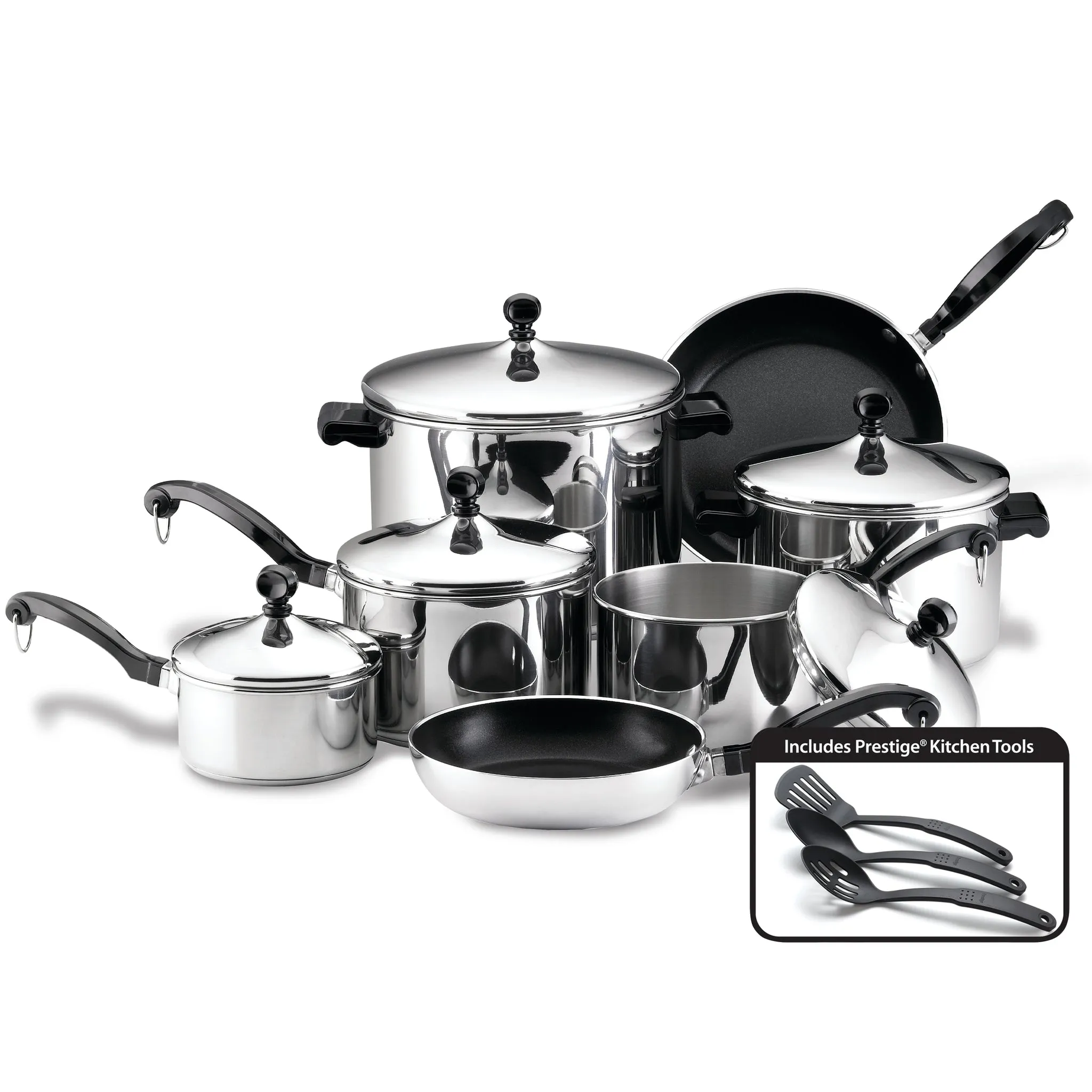 Classic Series Stainless Steel 15-Piece Cookware Set