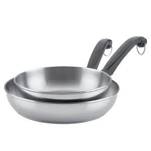 Classic Series Stainless Steel 8.25" & 10" Frying Pan Set