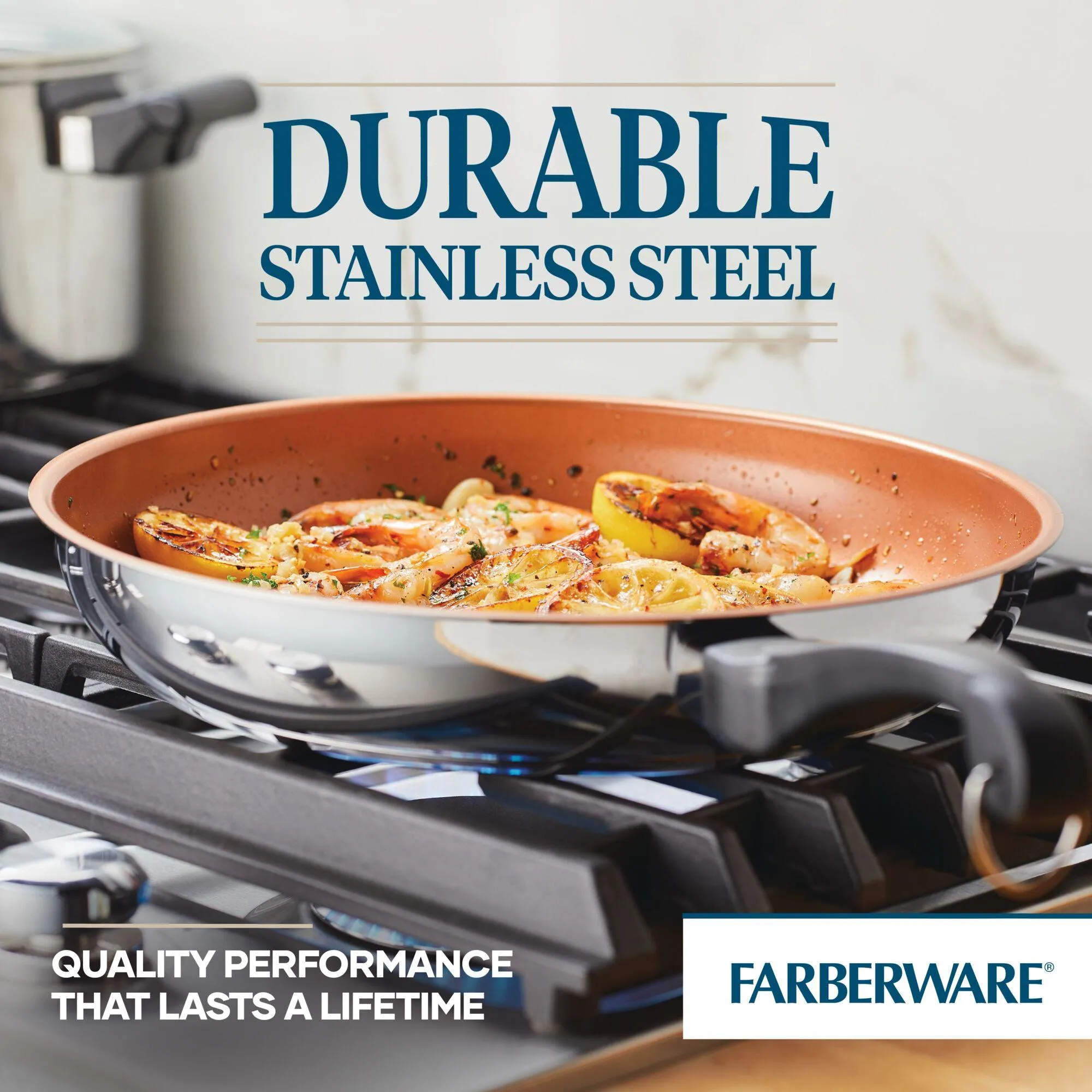 Classic Traditions Ceramic Stainless Steel 12.5" Skillet