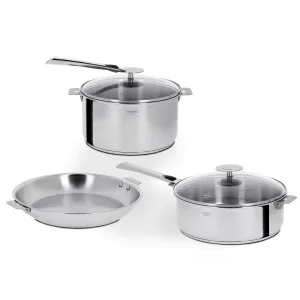 Cristel Casteline Removable Handle - 7 Pc. Stainless Steel Cookware Set