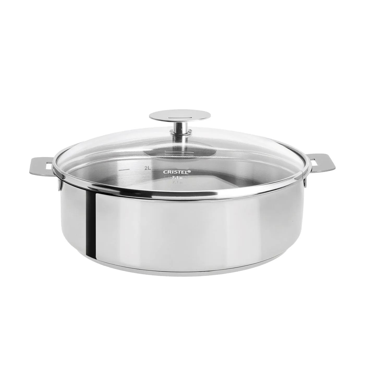 Cristel Mutine Removable Handle - 4.5 Qt. Saute Pan w/Lid