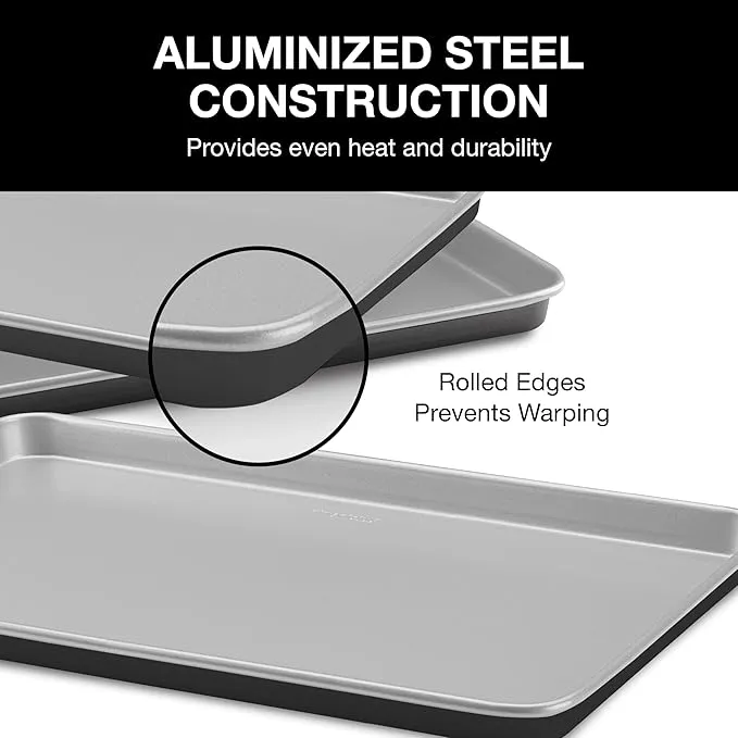 Cuisinart - 3-Pack Non-Stick Large Baking Sheet