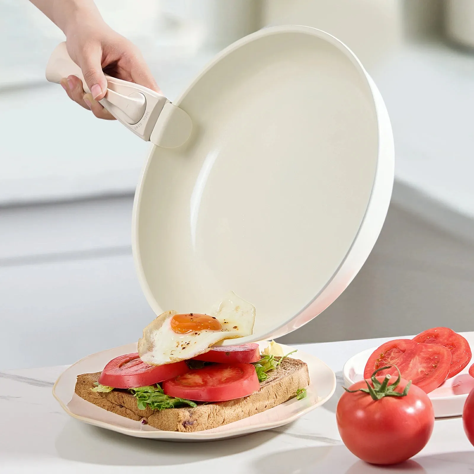 Detachable Handle Ceramic Nonstick 19-Piece Cookware Set