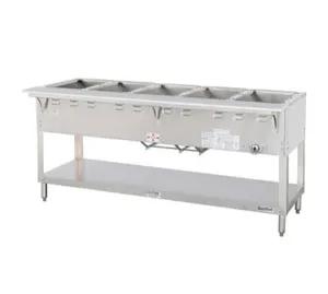 Duke WB305 5-Well Aerohot Wet Bath Steamtable, 72-3/8", Natural Gas