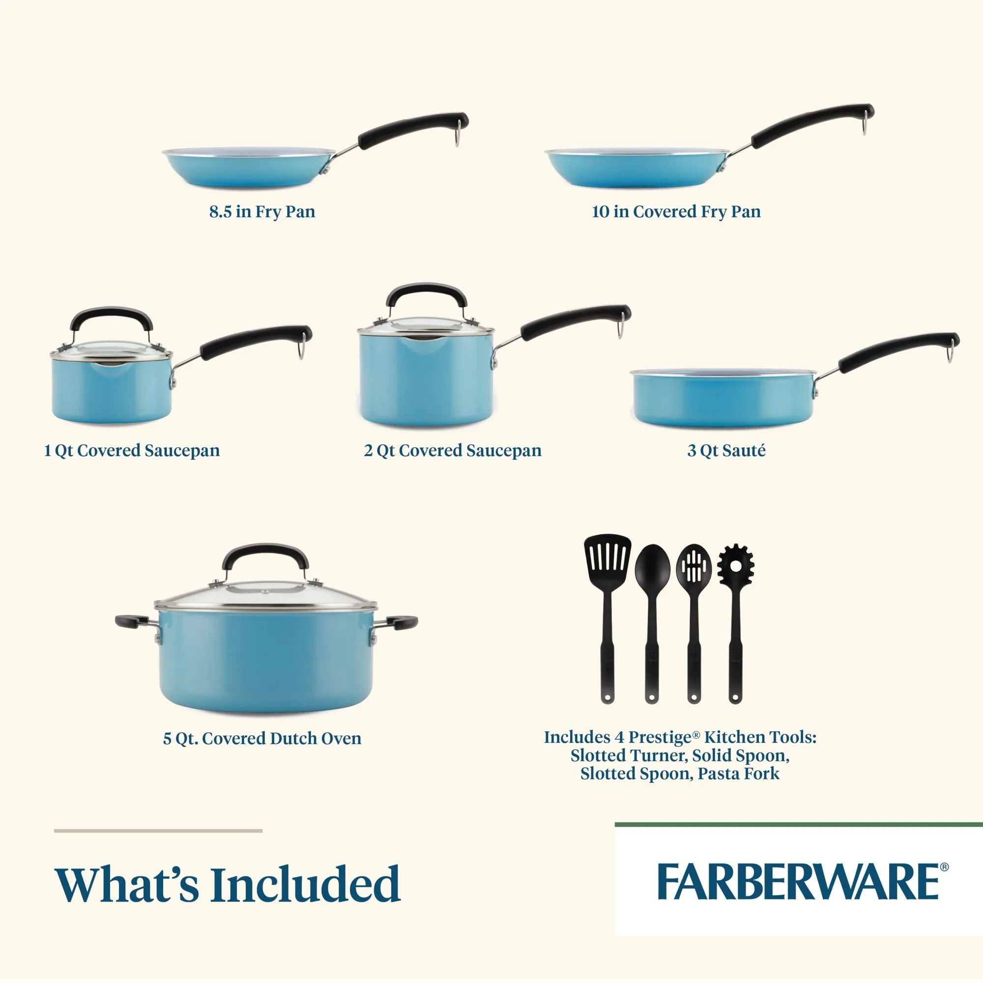 Eco Advantage 13-Piece Ceramic Nonstick Cookware Set