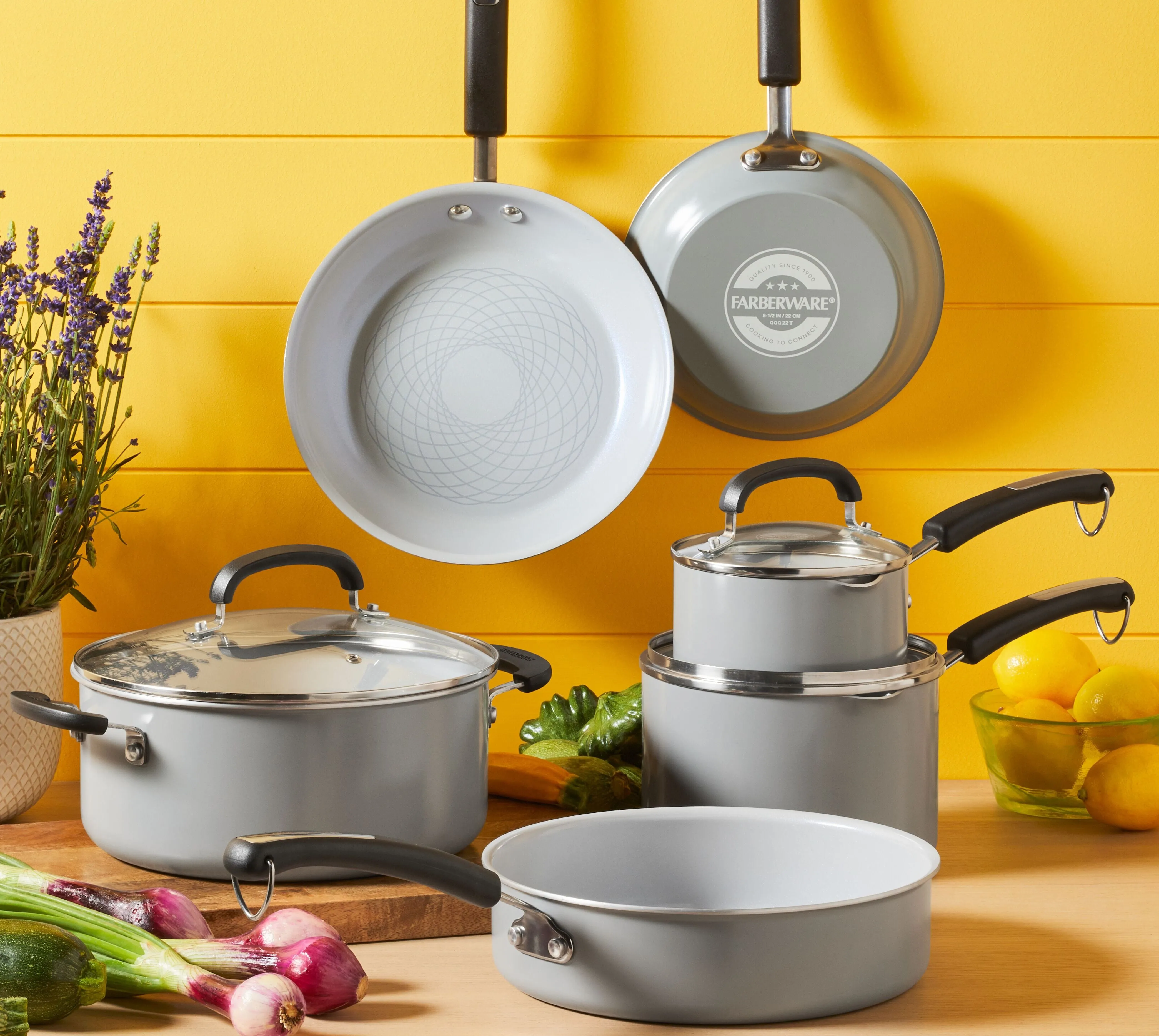 Eco Advantage 13-Piece Ceramic Nonstick Cookware Set