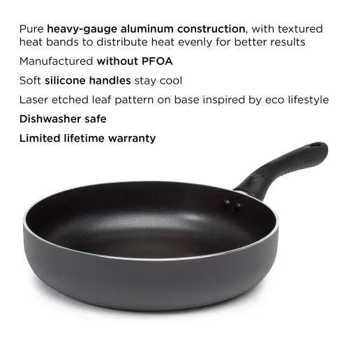 Evolve Deep Chef Pan, 11 Inch, Black - Ecolution