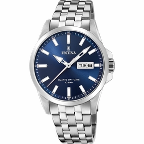 Festina Classics Stainless Steel Analog Mens Watch I Model F20357/3 Quartz Movement