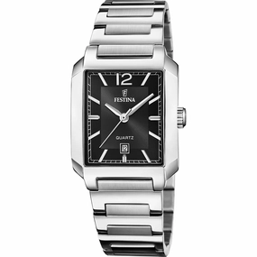Festina On The Square Stainless Steel Analog Ladies Watch I Model F20679/4 Quartz Movement