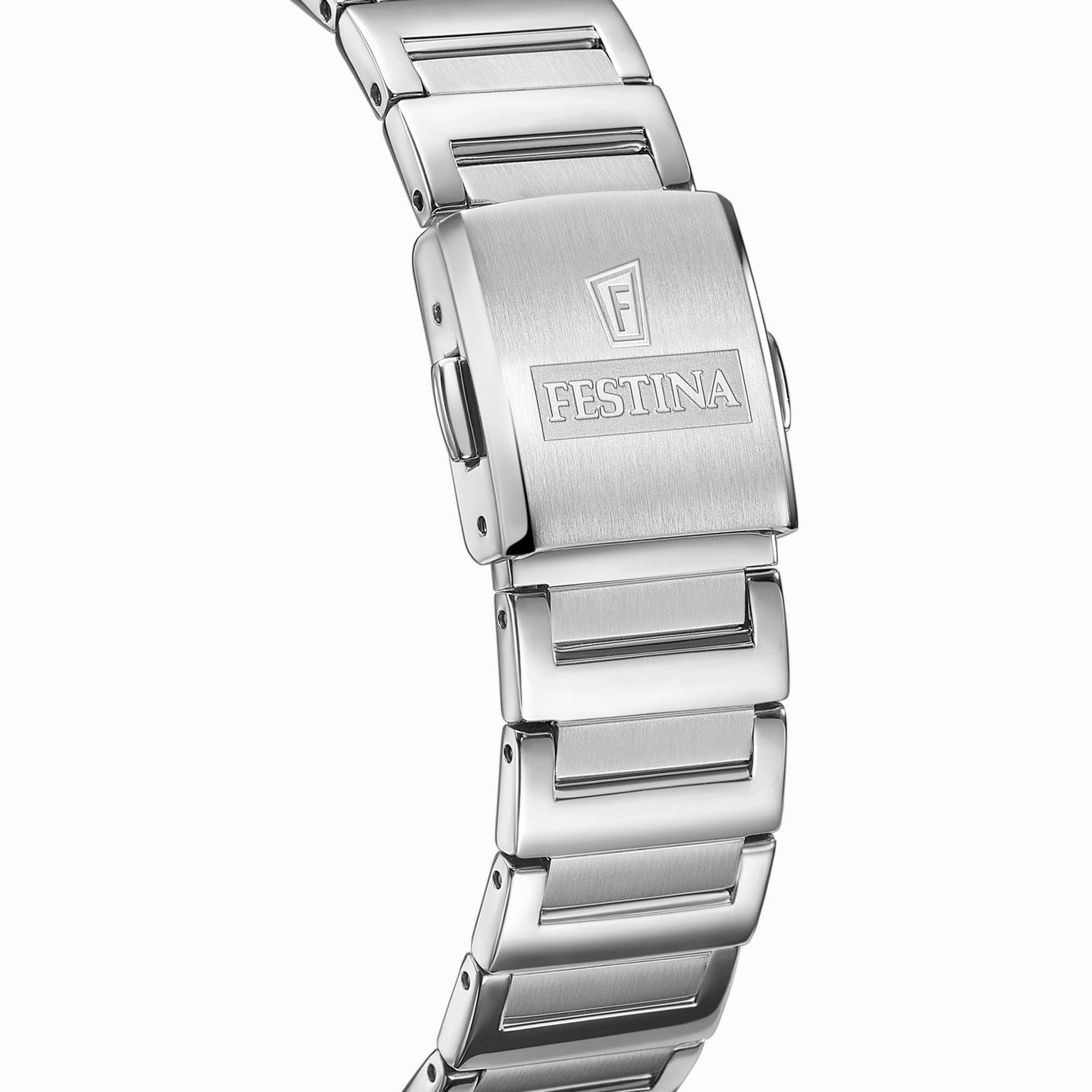 Festina On The Square Stainless Steel Analog Ladies Watch I Model F20679/4 Quartz Movement