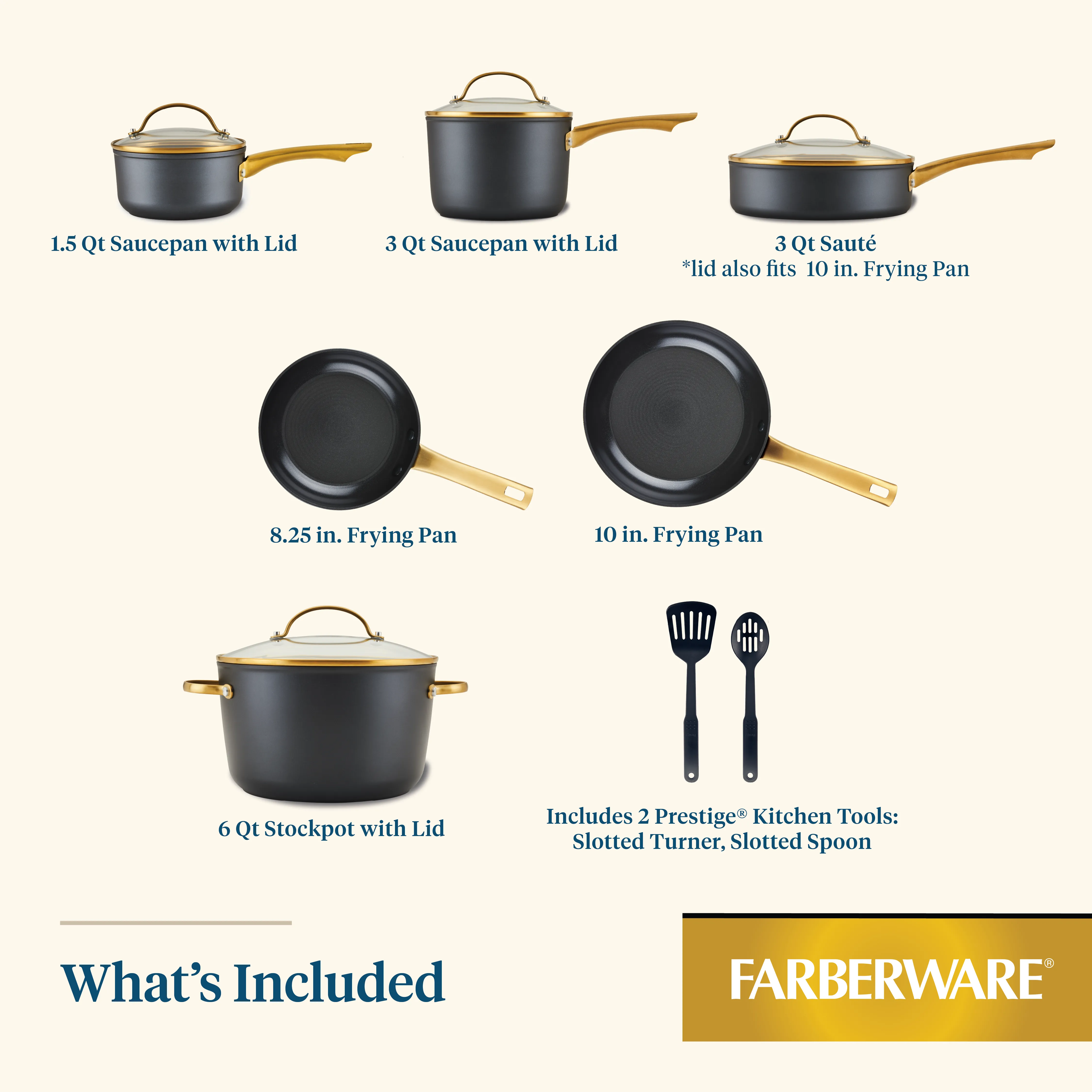 Forged Induction Ceramic 12-Piece Cookware Set