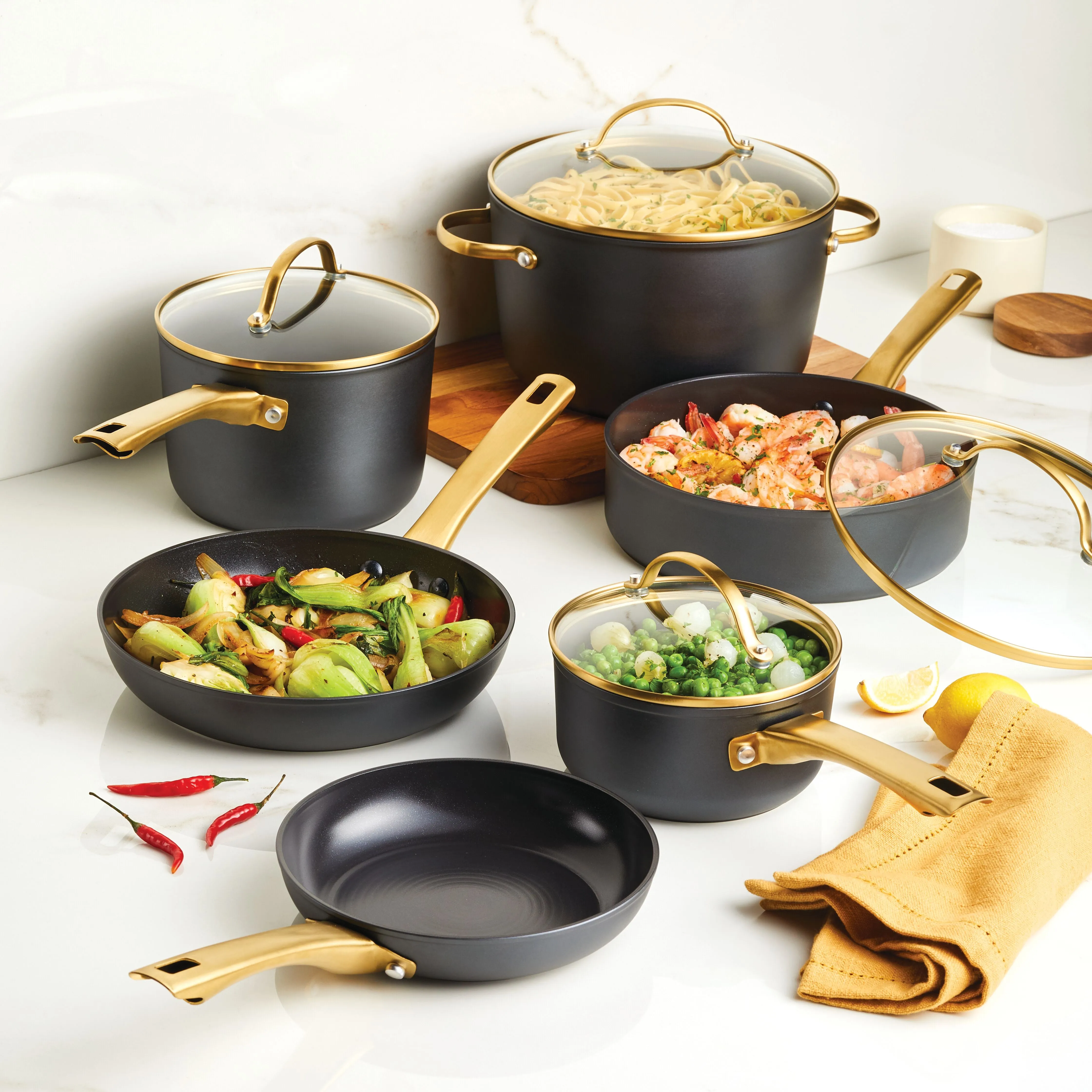 Forged Induction Ceramic 12-Piece Cookware Set