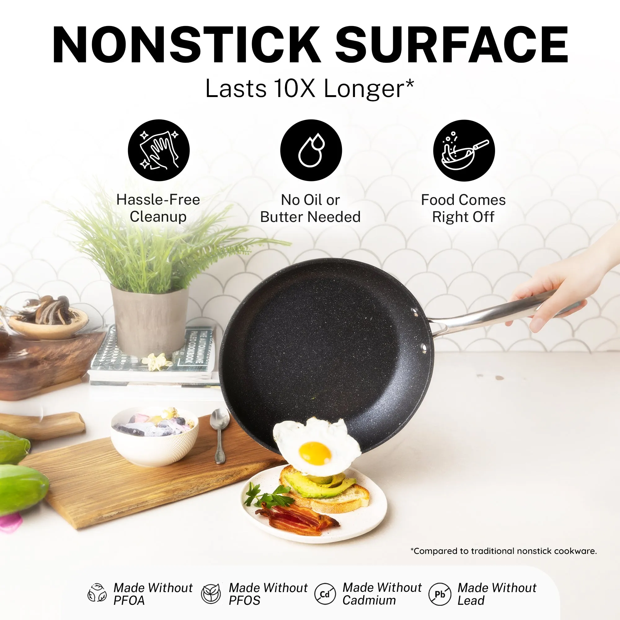 Granitestone 11" Round Fry Pan - Non-Stick Granite Coating