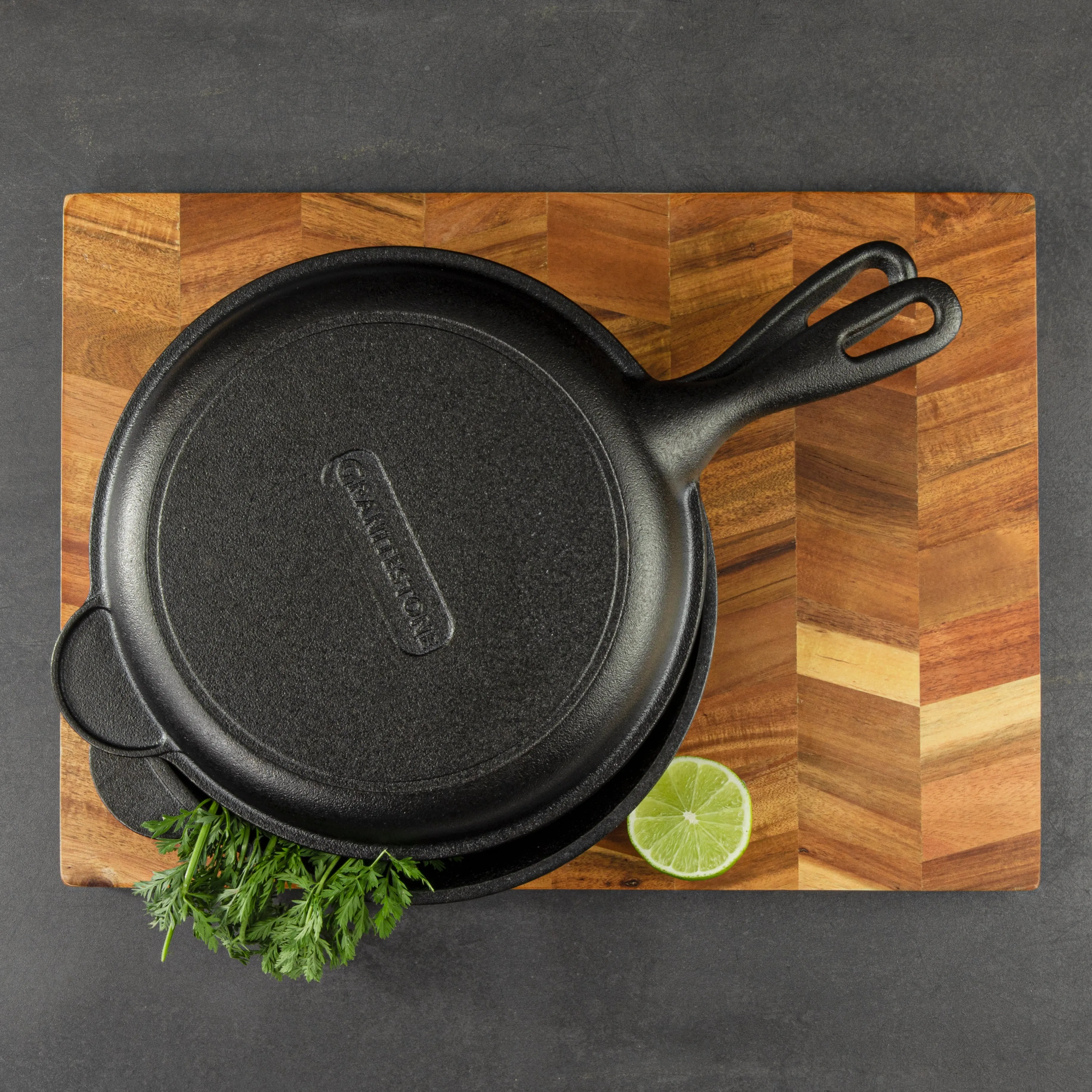 Granitestone 2-in-1 Heavy Duty Cast Iron Dutch Oven
